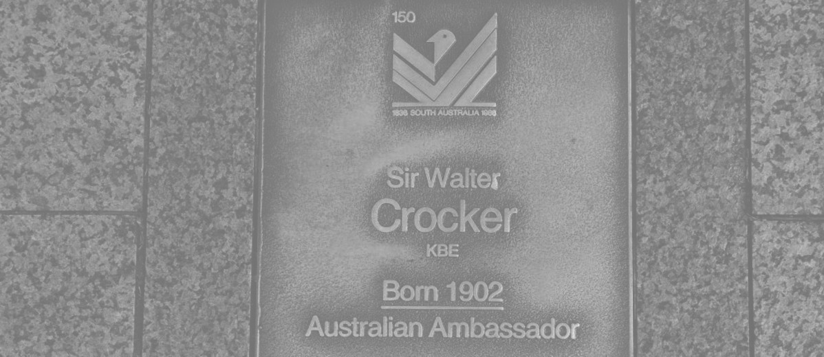 Image: Sir Walter Crocker Plaque