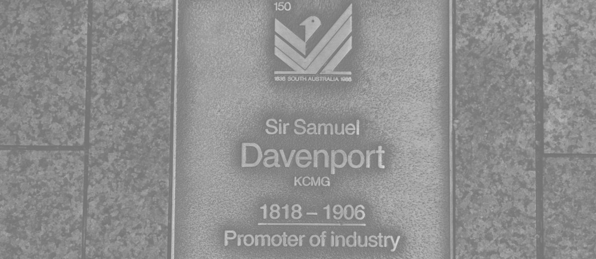 Image: Sir Samuel Davenport Plaque 