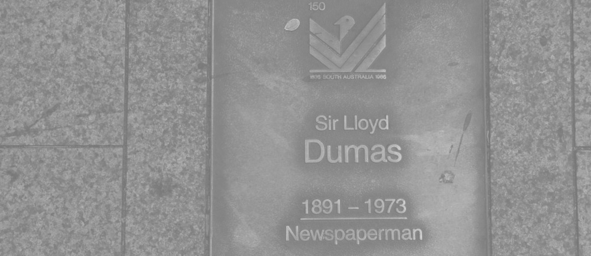 Image: Sir Lloyd Dumas Plaque