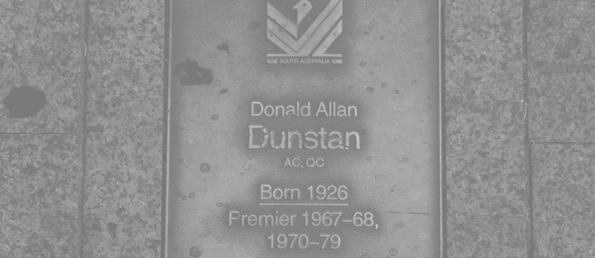 Image: Donald Allan Dunstan Plaque