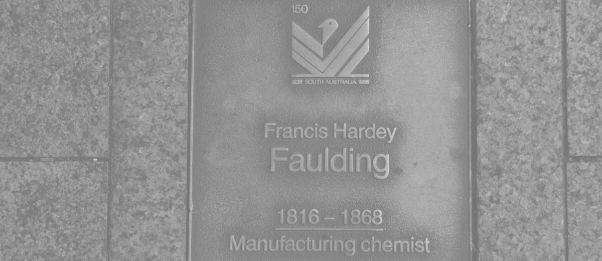 Image: Francis Hardey Faulding Plaque 