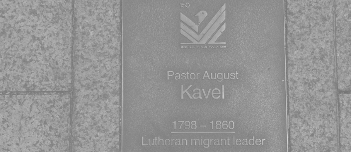 Image: Pastor August Kavel Plaque 
