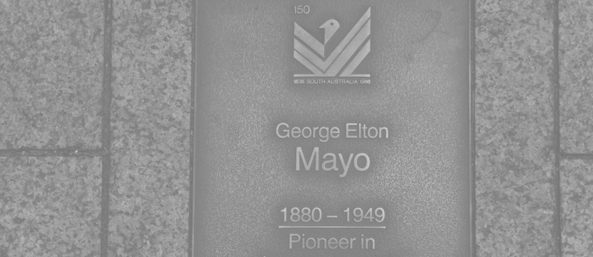 Image: George Elton Mayo Plaque 