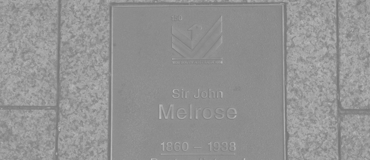 Image: Sir John Melrose Plaque 