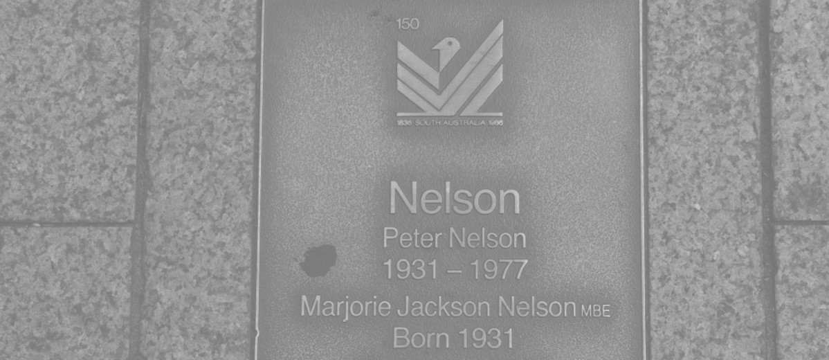 Image: Peter and Marjorie Jackson Nelson Plaque 