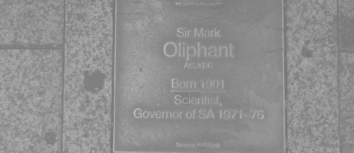 Image: Sir Mark Oliphant Plaque 