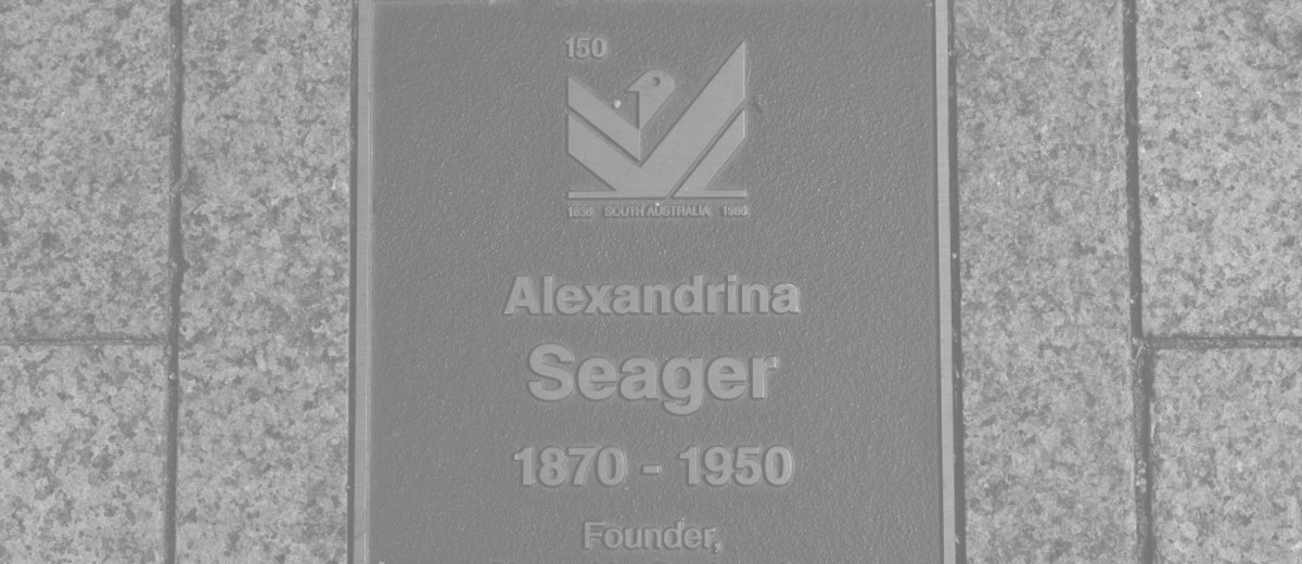 Image: Alexandrina Seager Plaque 