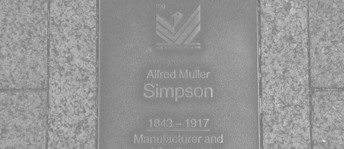 Image: Alfred Muller Simpson Plaque 