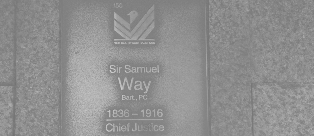 Image: Sir Samuel Way Plaque 